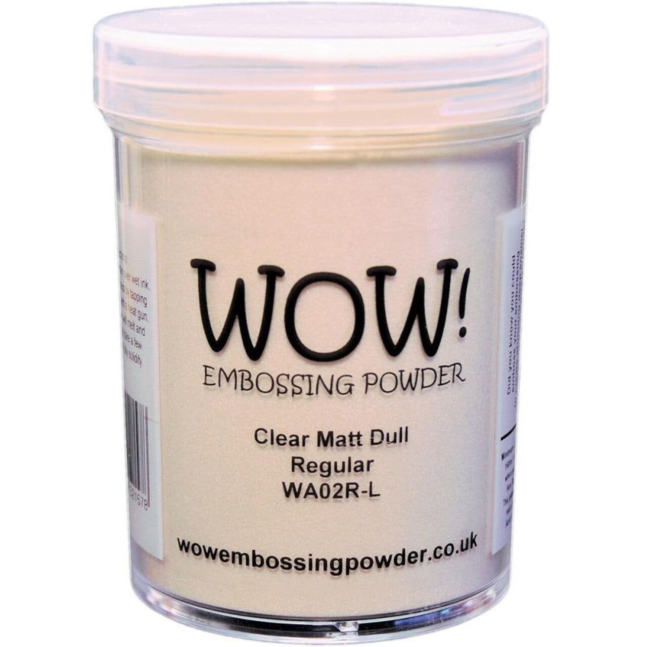 WOW! Embossing Powder Large Jar - Clear Matt Dull Regular - Clearance
